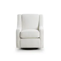 Austin White Fabric Swivel Rocker Glider