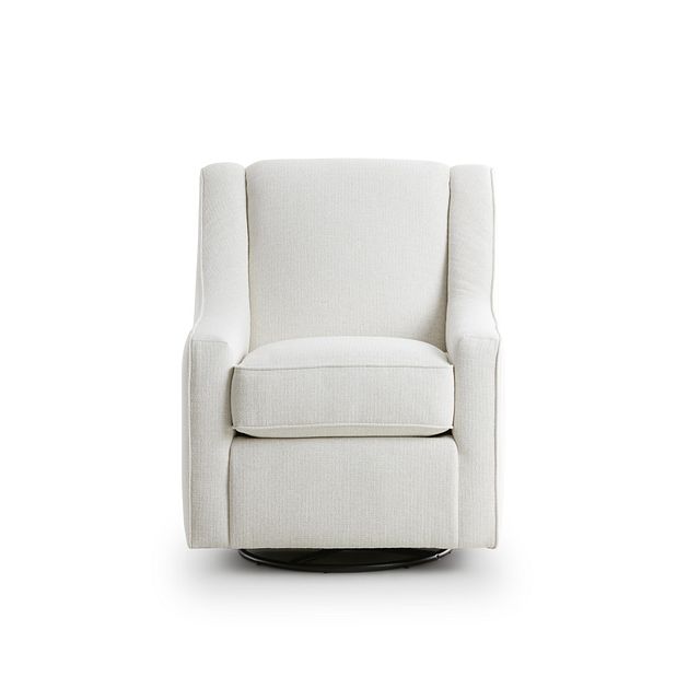 Austin White Fabric Swivel Rocker Glider