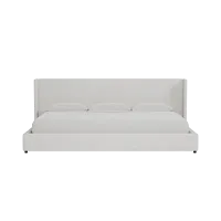 Captiva Lucy Light Beige 48" Upholstered Shelter Bed