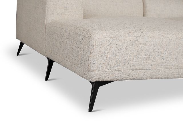 Alina Beige Fabric Medium Left Chaise Sectional