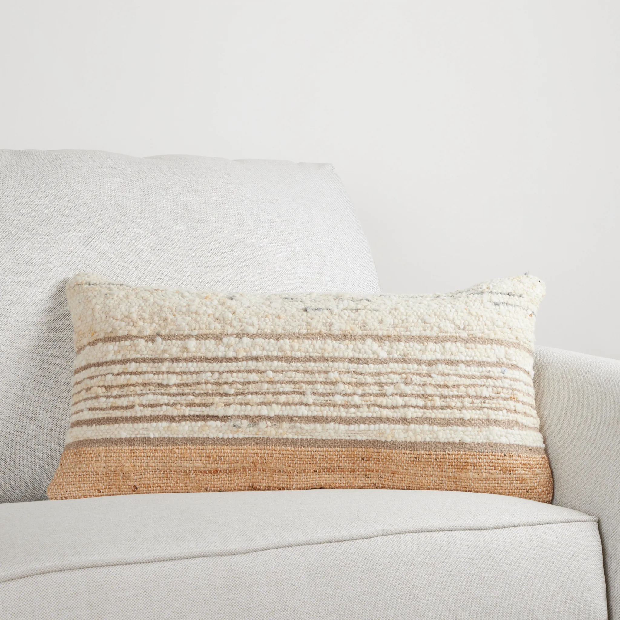 Johvia Ivory Lumbar Accent Pillow