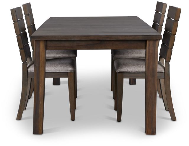 Sienna Gray Rect Table & 4 Slat Chairs (0)