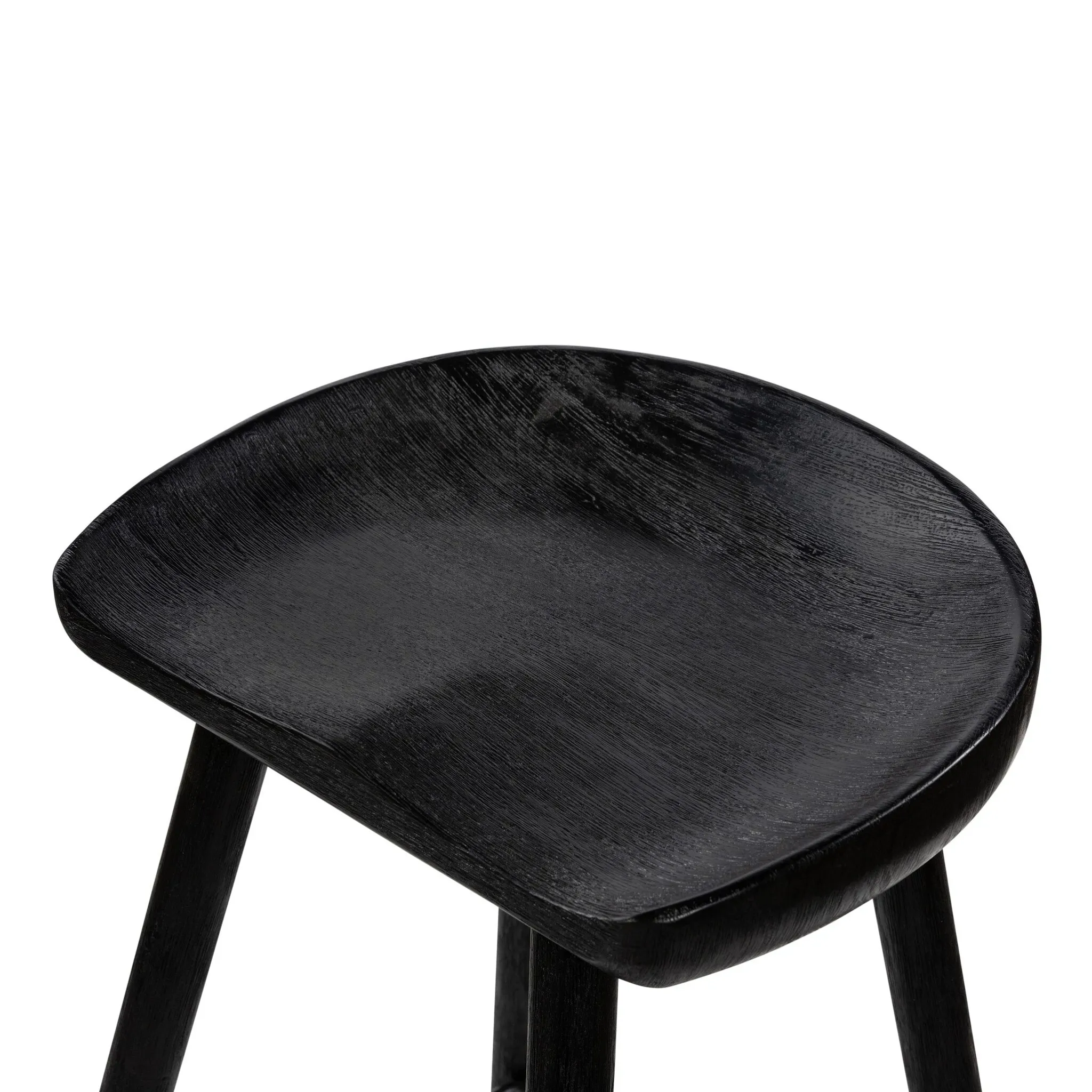 Four Hands Barry Black 24" Wood Barstool