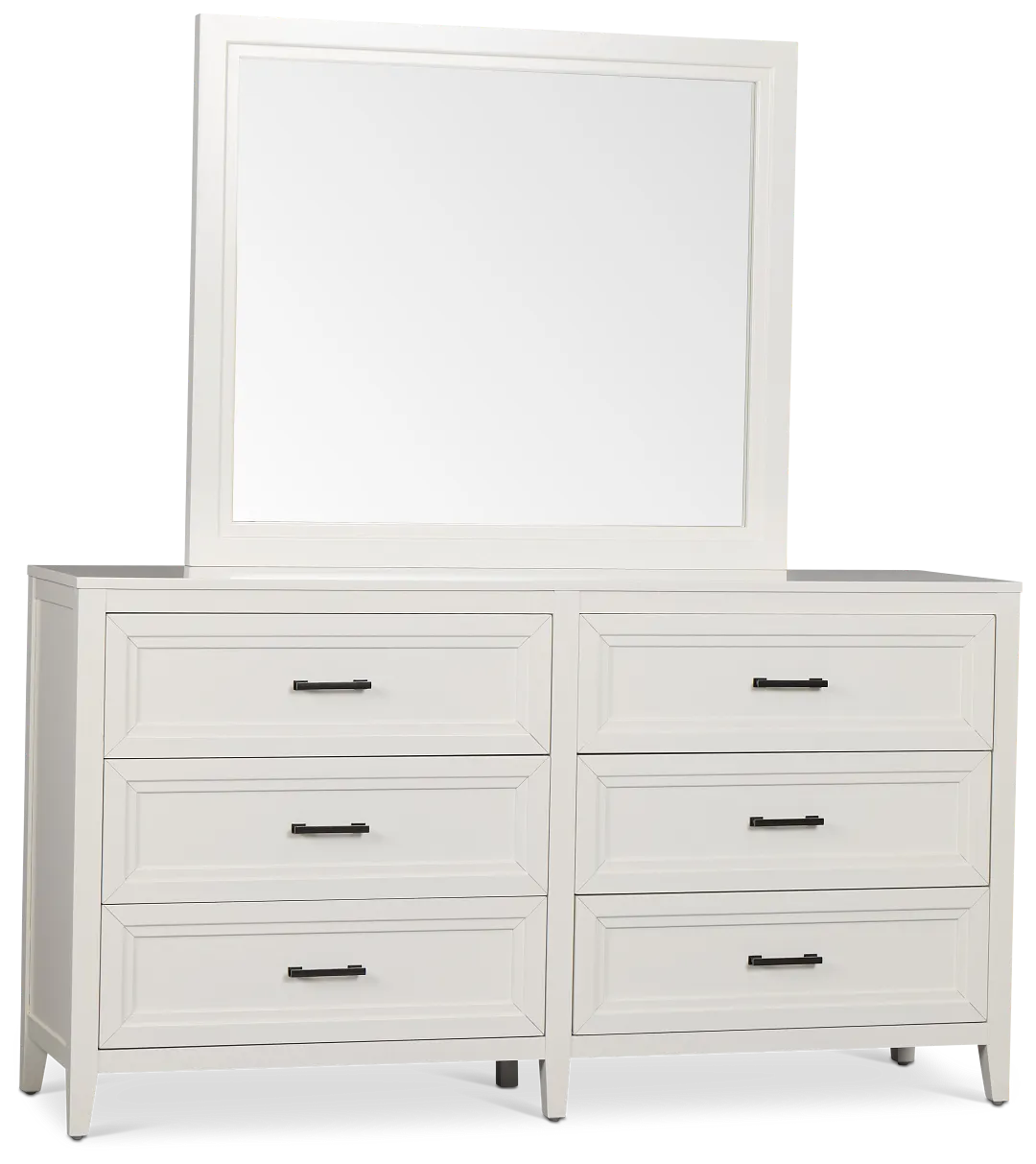 Nantucket White Dresser & Mirror
