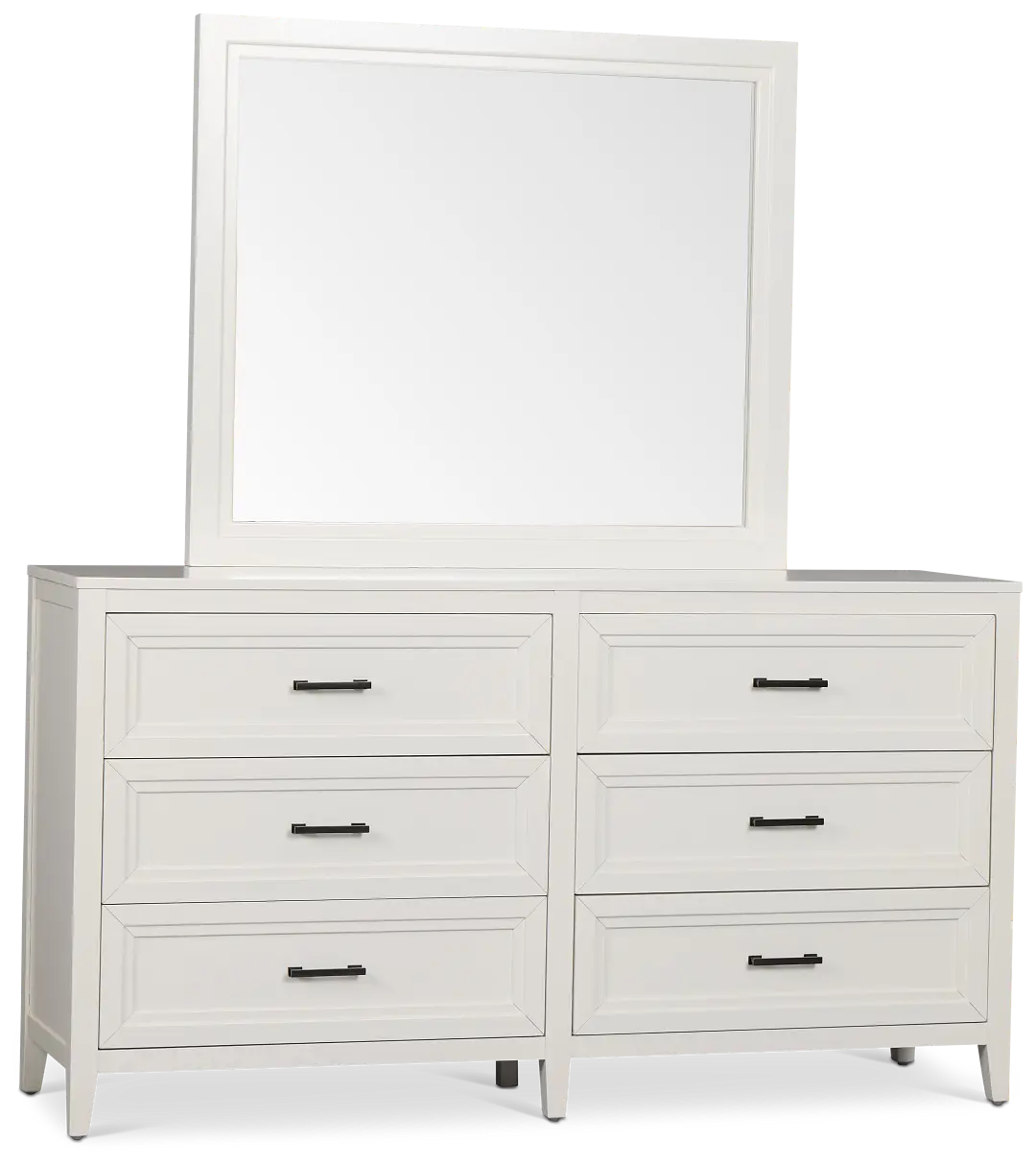 Nantucket White Dresser & Mirror Nantucket White Dresser & Mirror