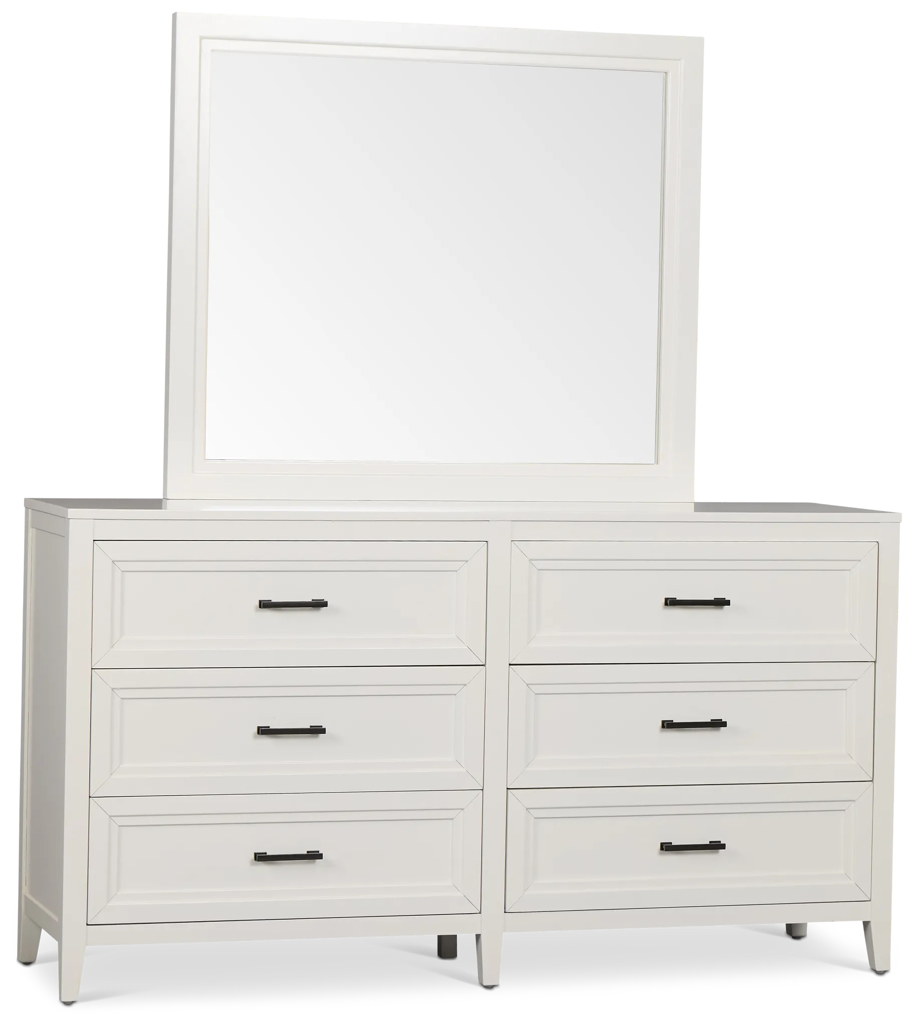 Nantucket White Dresser & Mirror