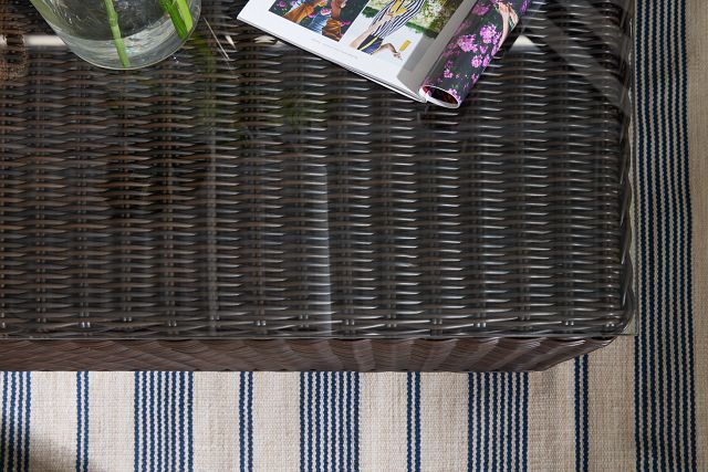 Canyon3 Dark Brown Glass Coffee Table