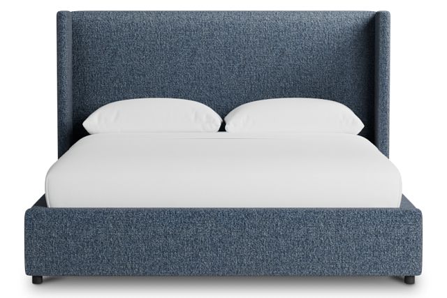 Captiva Maguire Blue 48" Upholstered Shelter Bed