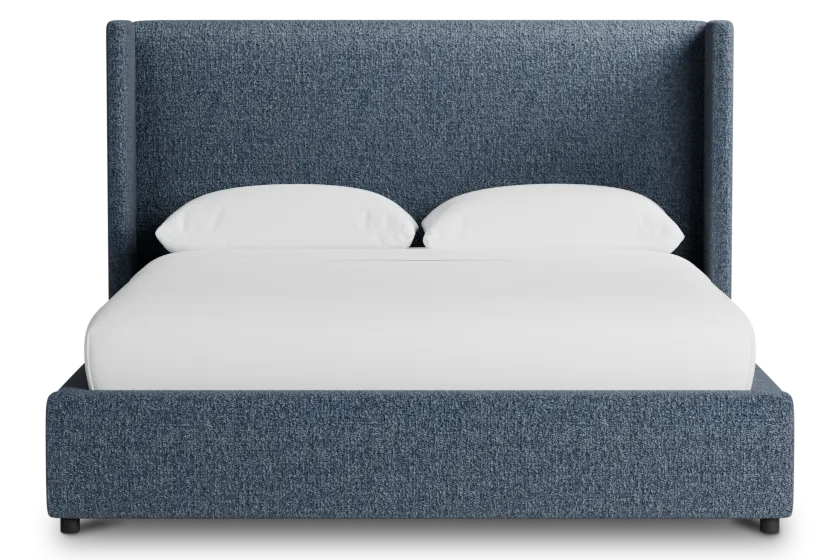 Captiva Maguire Blue 48" Upholstered Shelter Bed