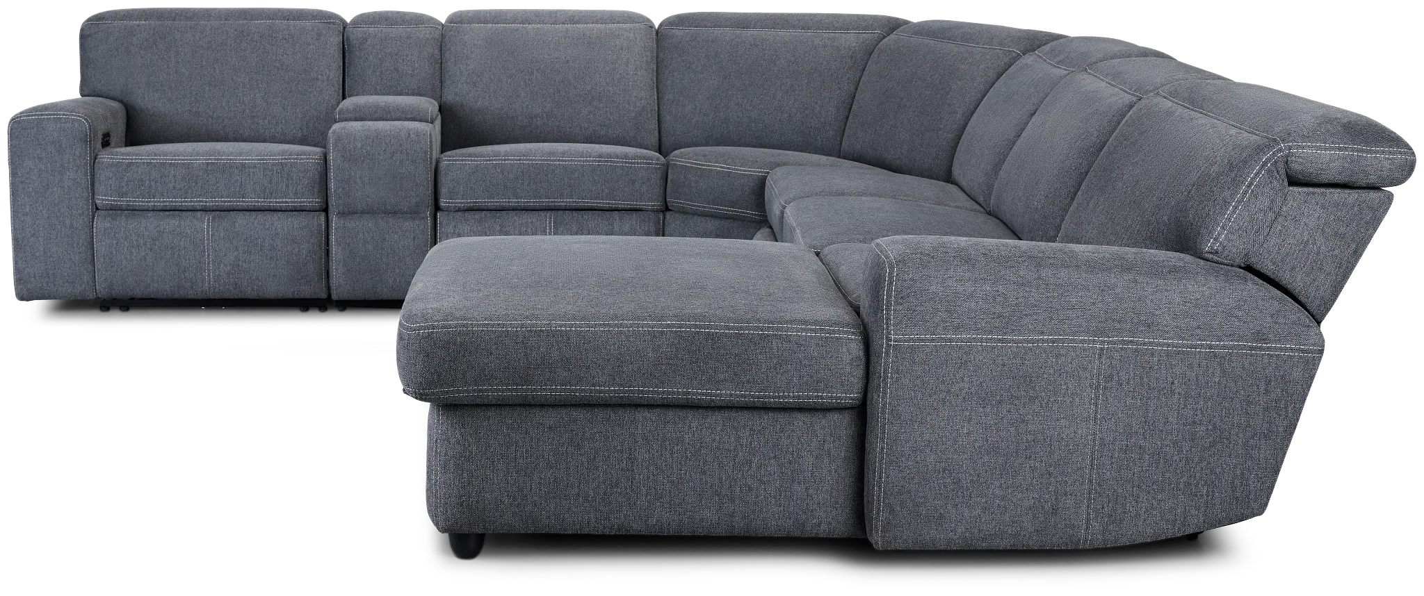 Callum Dark Gray Storage Medium Right Triple Power Chaise Sleeper Sectional