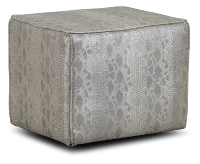 Amazon Ivory Vinyl Accent Pouf