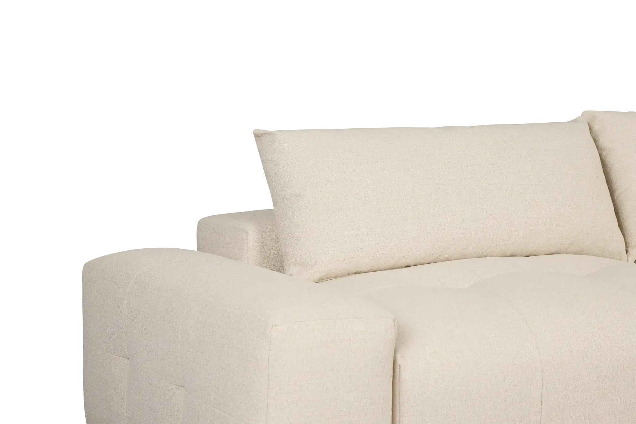 Remi Light Beige Fabric 2-piece Modular Sofa Remi Light Beige Fabric 2-piece Modular Sofa