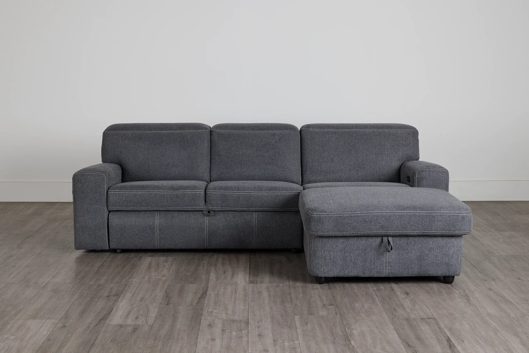 Callum Dark Gray Storage Small Right Power Chaise Sleeper Sectional