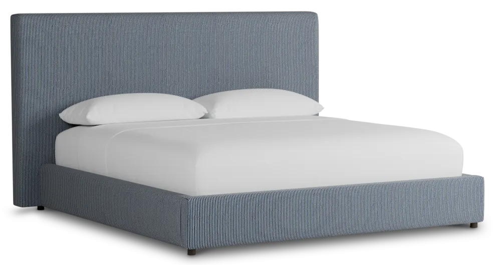 Grayton Lucy Navy 54" Upholstered Platform Bed
