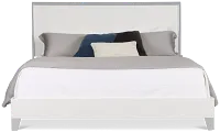Doral White Panel Bed With Lights