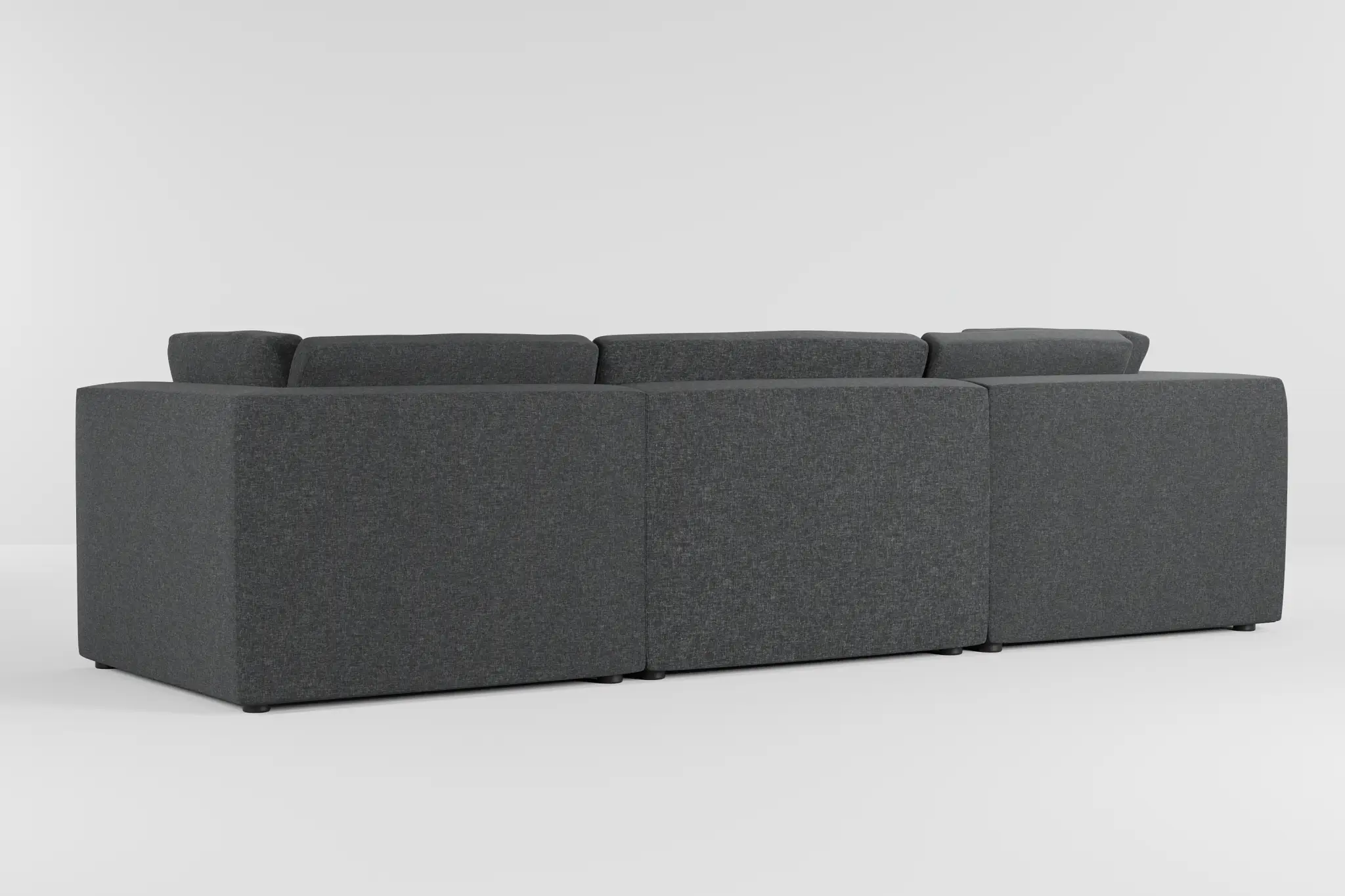 Destin Delray Dark Gray Fabric 4-piece Bumper Sectional Destin Delray Dark Gray Fabric 4-piece Bumper Sectional
