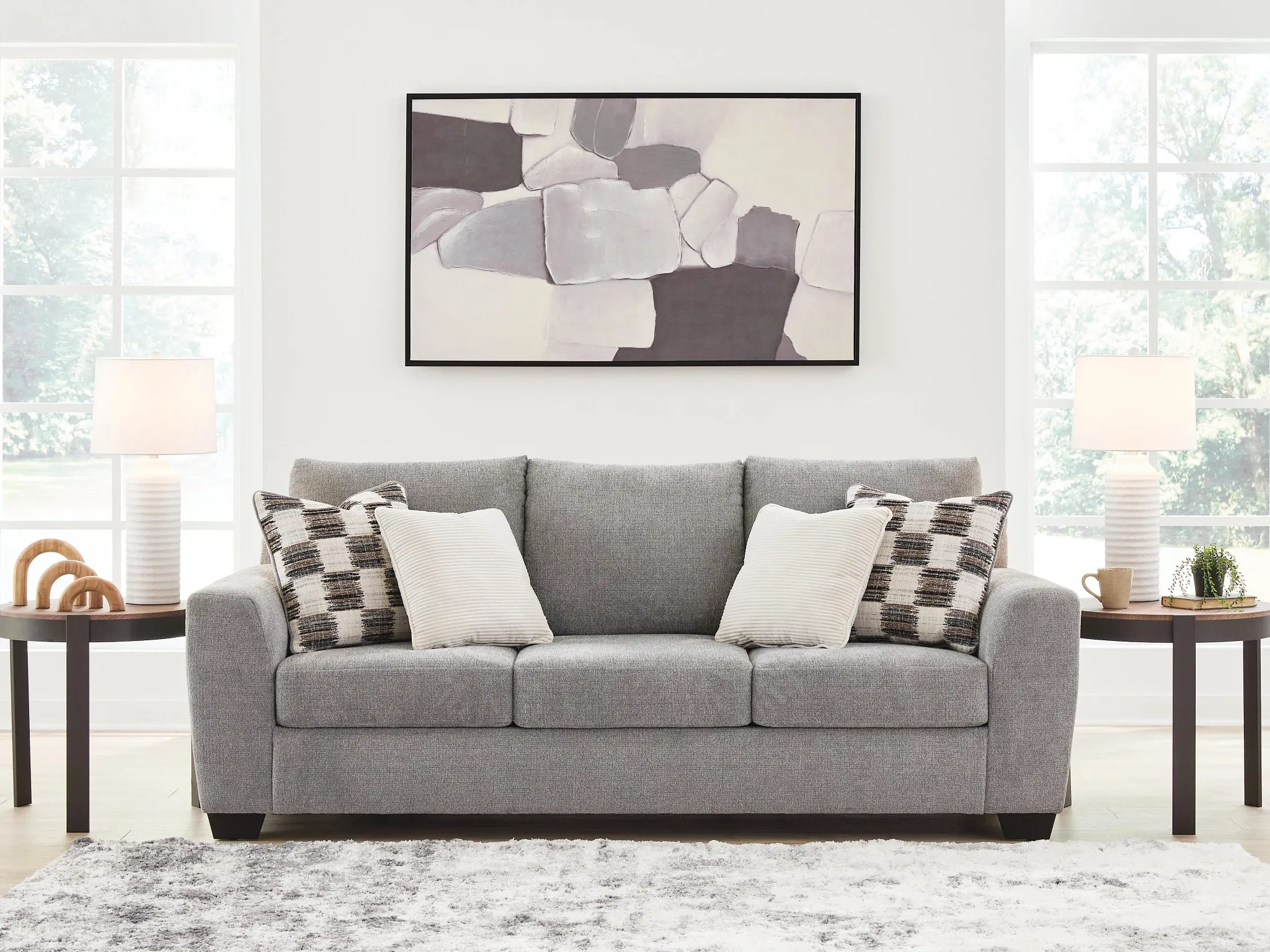 Loreo Light Gray Micro Sofa