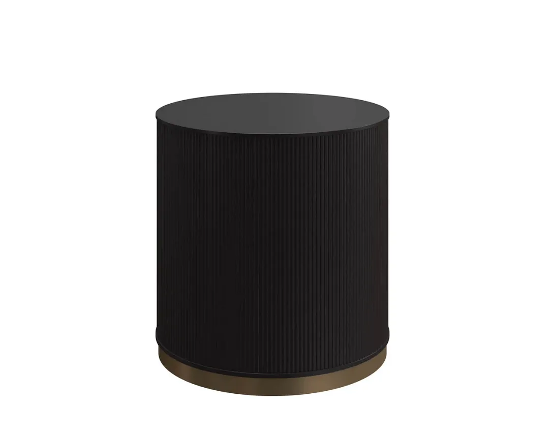 Delphi Dark Gray Round End Table