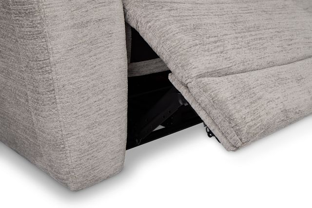 Bennett Gray Fabric Medium Dual Power 2-arm Reclining Sectional