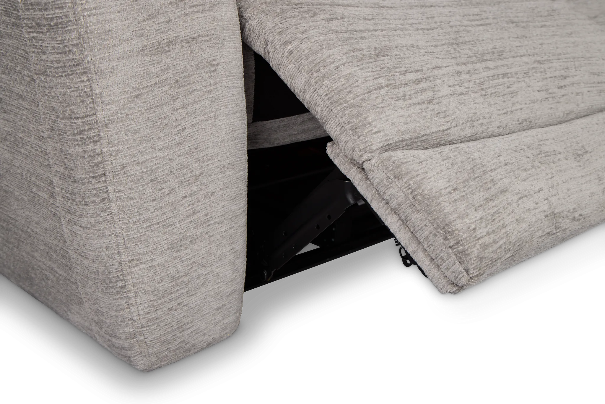 Bennett Gray Fabric Medium Dual Power 2-arm Reclining Sectional