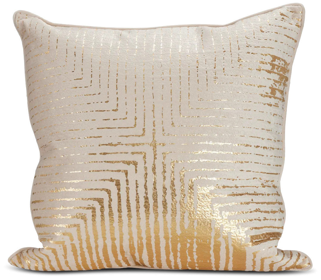 Lara Beige 22" Square Accent Pillow