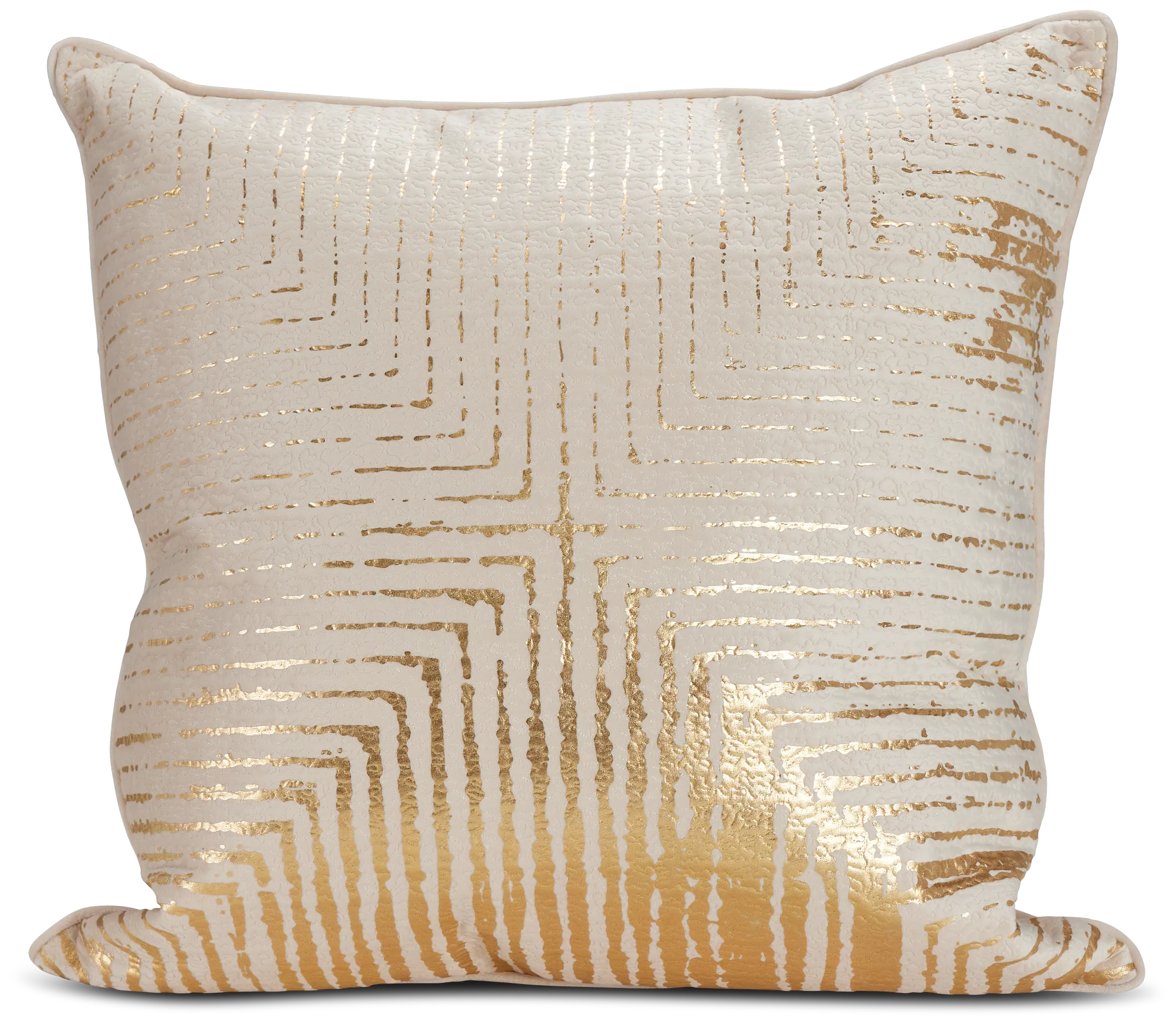 Lara Beige 22" Square Accent Pillow