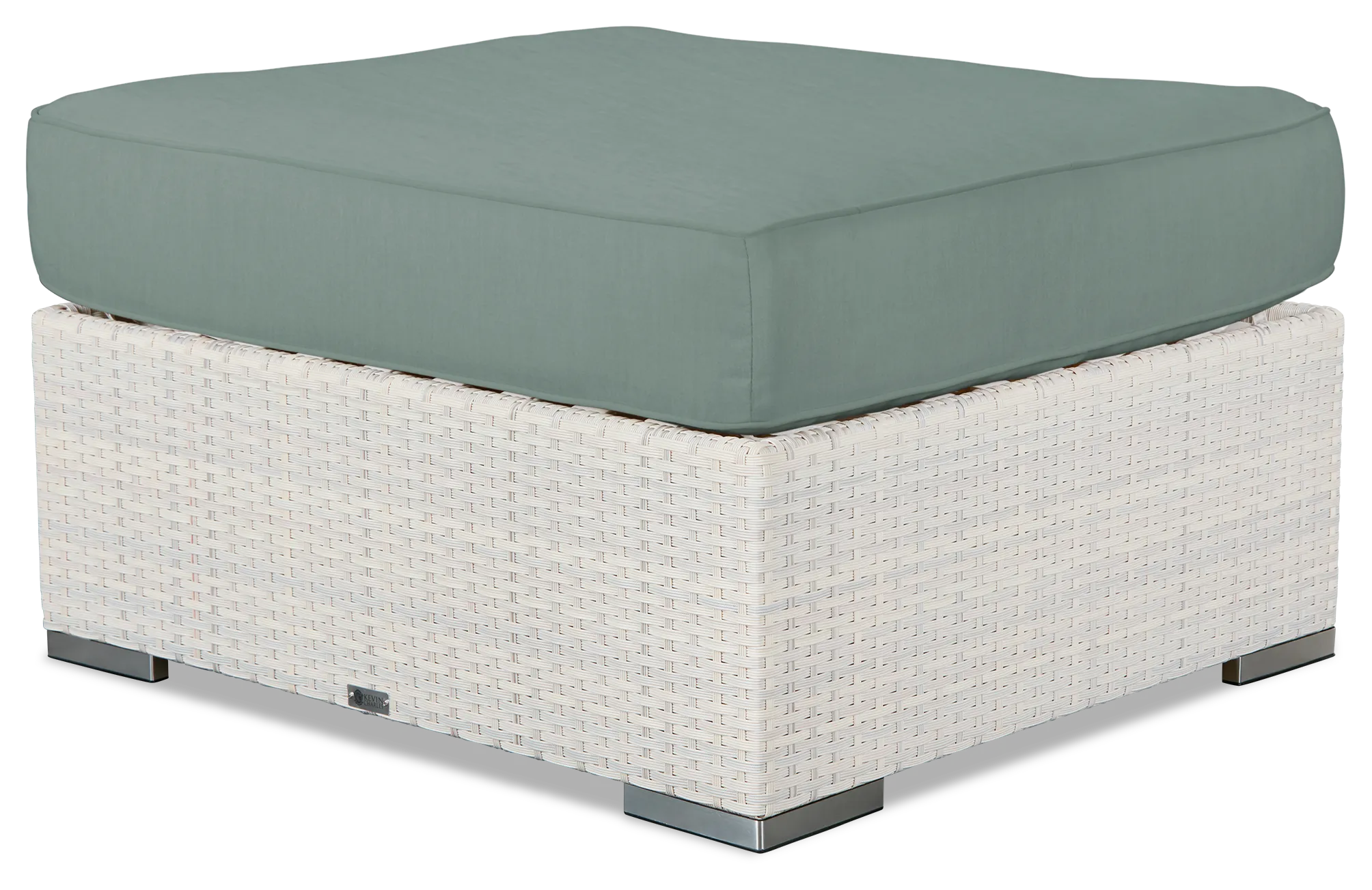 Biscayne Teal Ottoman