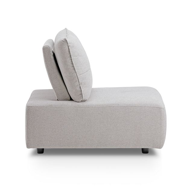 Trice Light Beige Fabric Armless Chair (2)