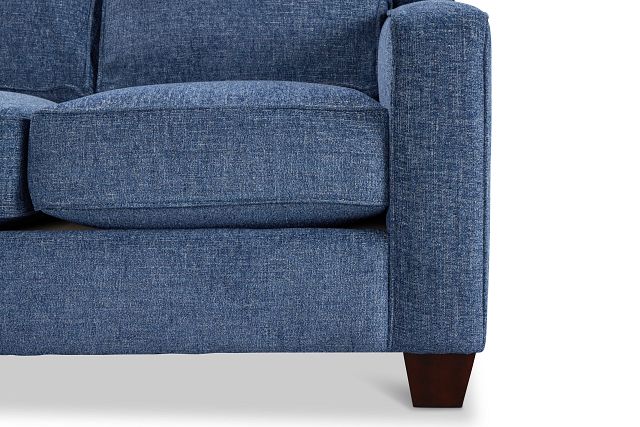 Andie Blue Fabric Small Two-arm Sectional