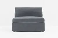Destin Joya Gray Velvet Armless Chair