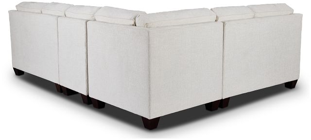 Andie White Fabric Medium Two-arm Sectional