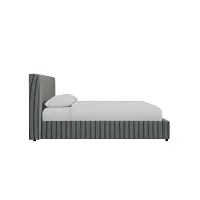 Grayton Lucy Navy 44" Upholstered Platform Bed