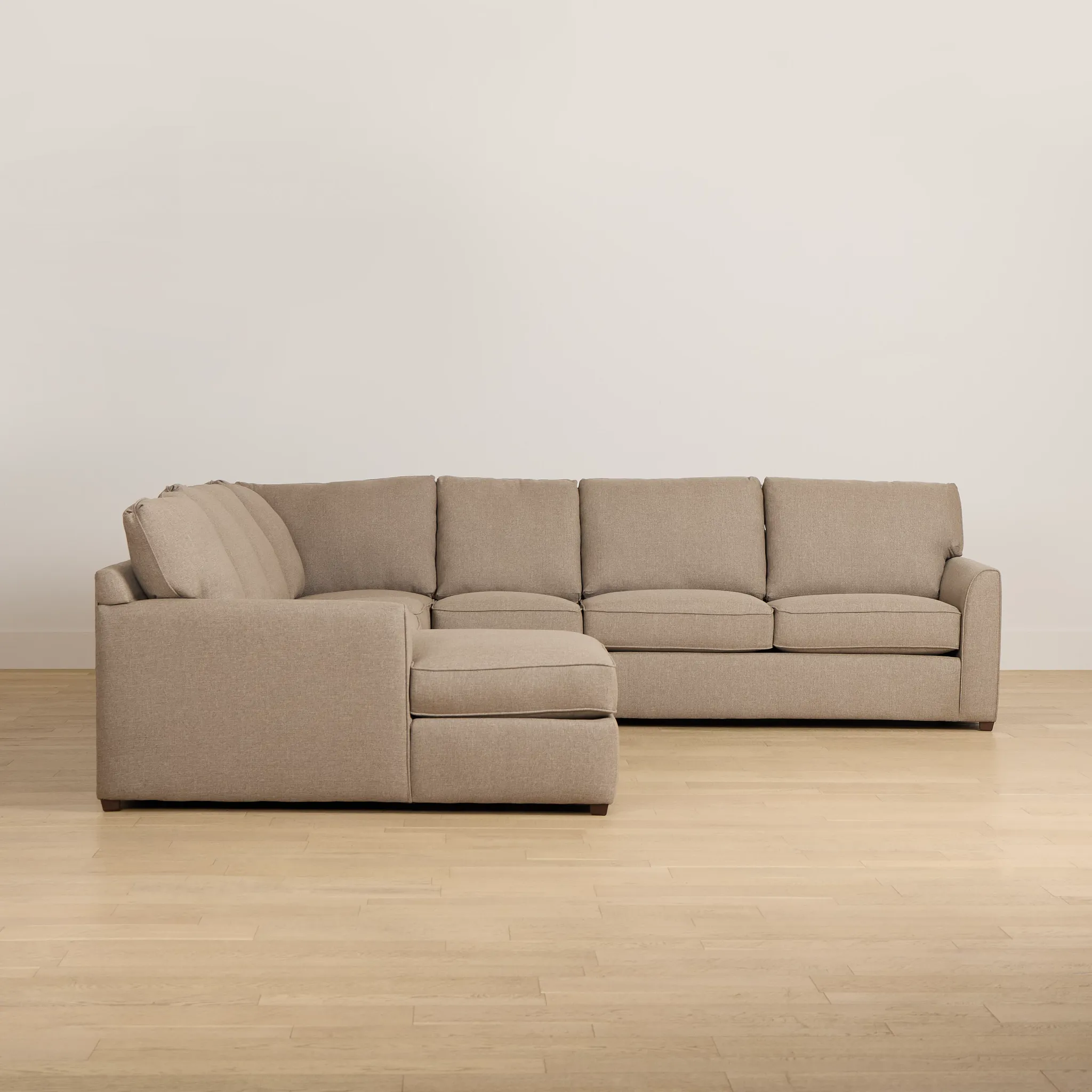 Tate Brown Fabric Large Left Chaise Sectional