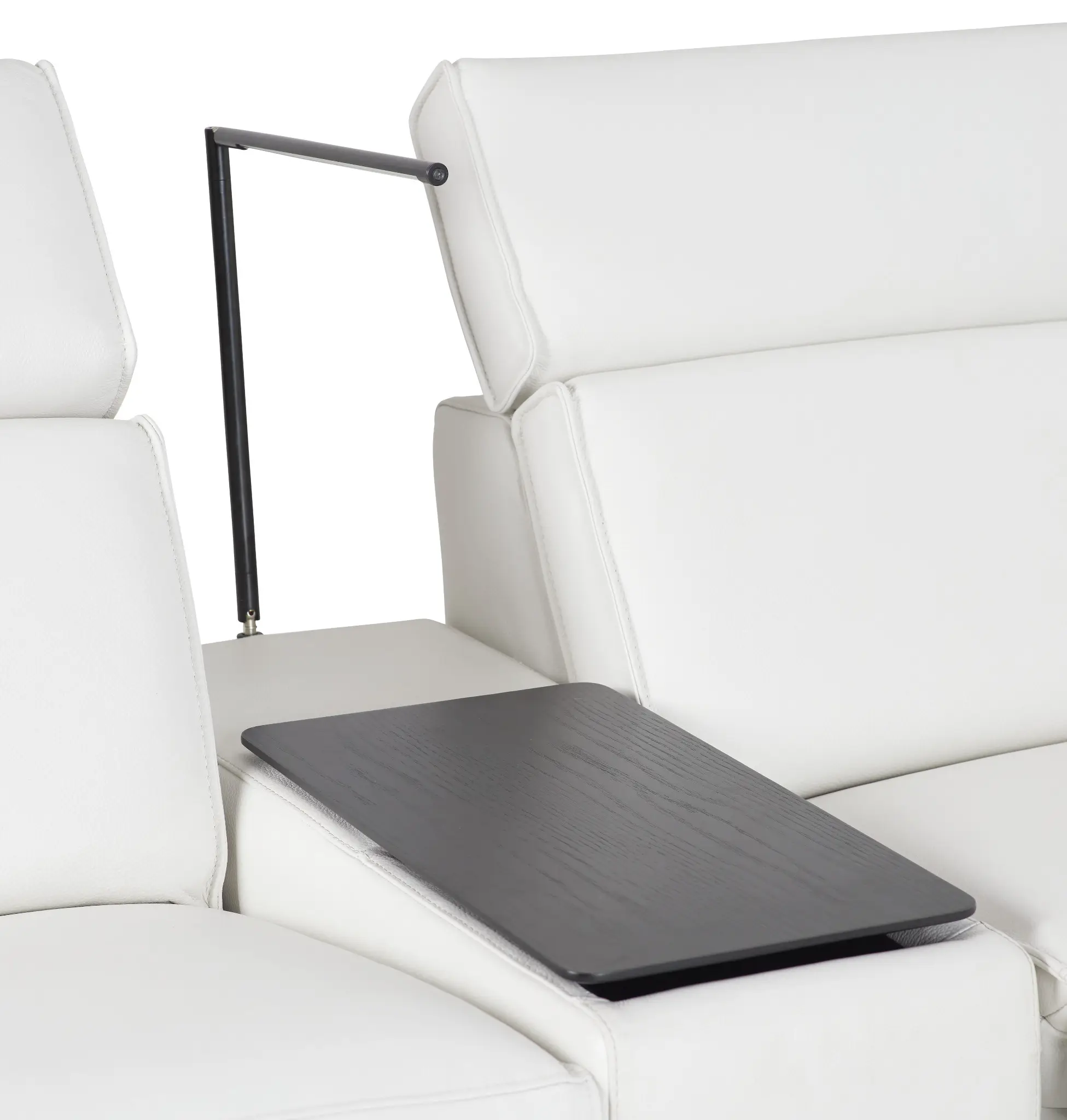 Carmelo White Leather Medium Triple Power 2-arm Sectional Carmelo White Leather Medium Triple Power 2-arm Sectional