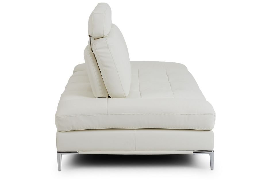Camden White Micro Sofa With Detachable Headrests, (3)