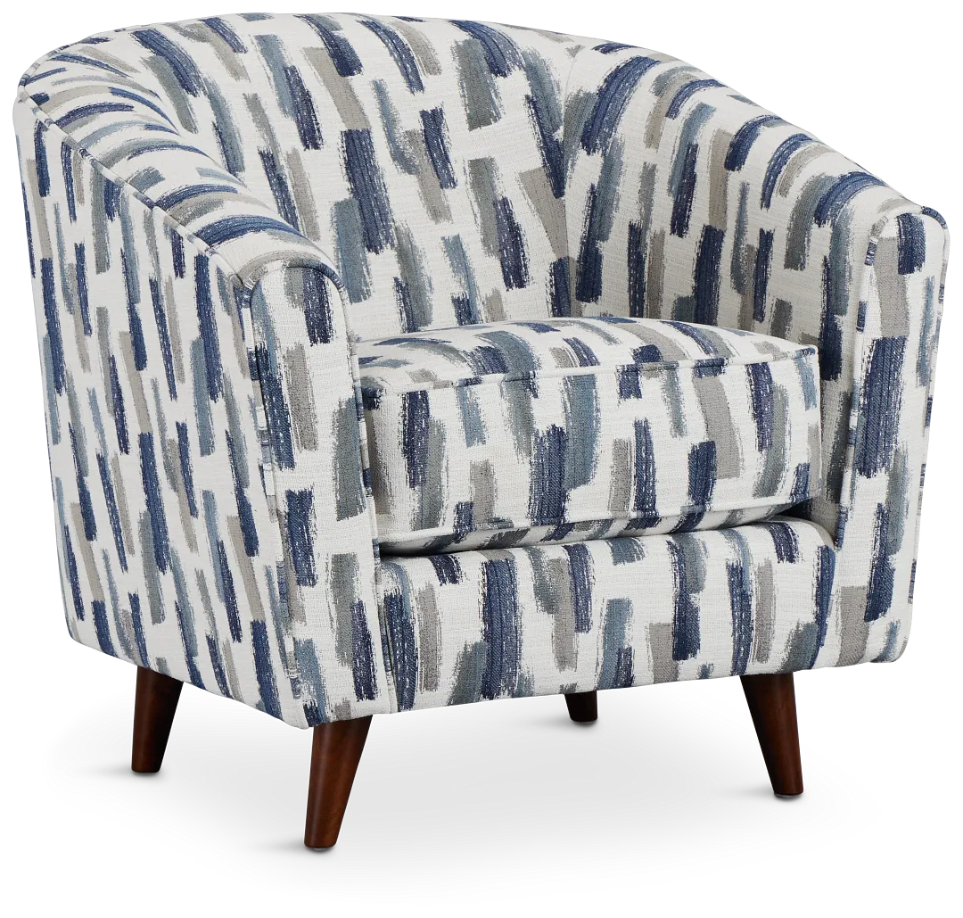 Staccato Navy Fabric Accent Chair