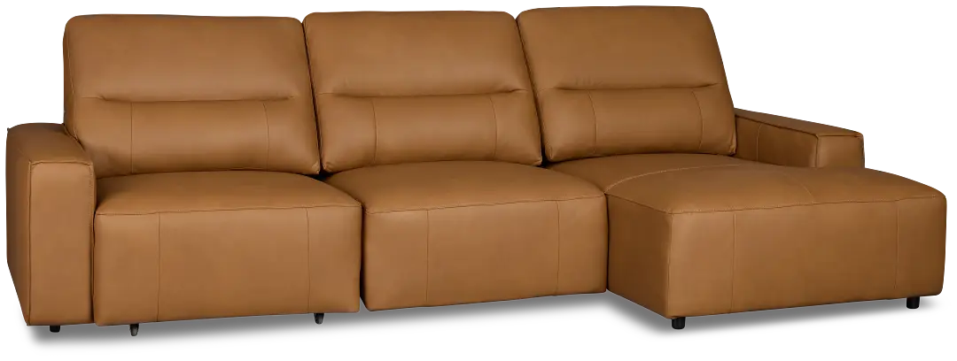 Rudy Brown Lthr/vinyl Right Power Extension Chaise Sectional Rudy Brown Lthr/vinyl Right Power Extension Chaise Sectional