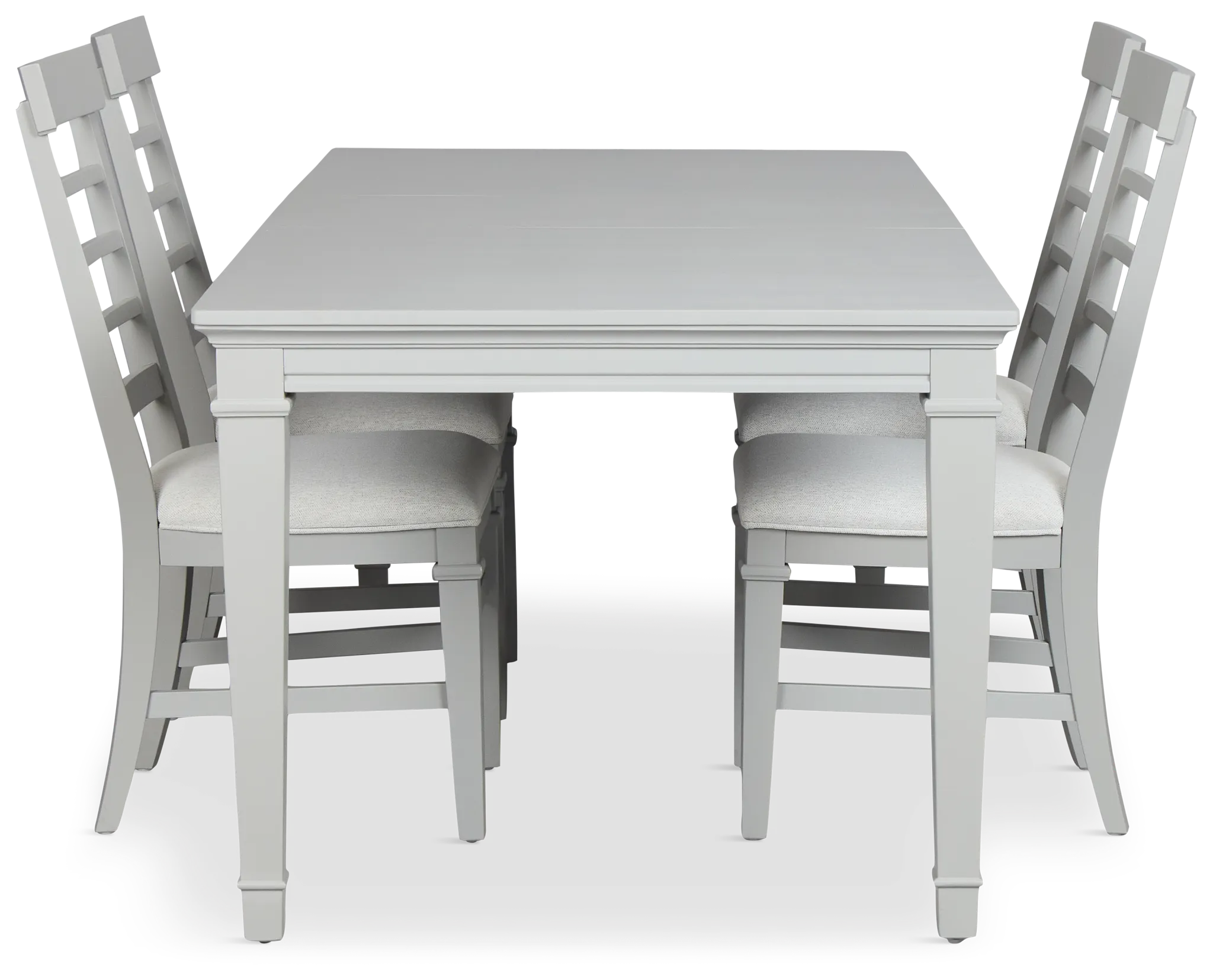 Cape Cod Gray Rect Table & 4 Upholstered Chairs