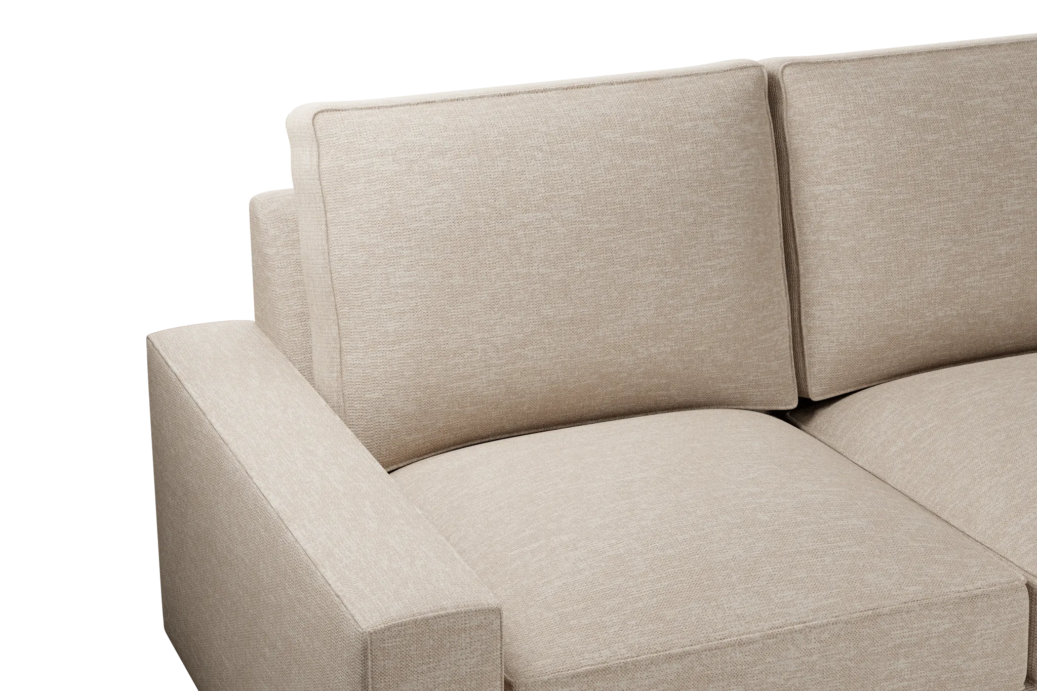 Edgewater Victory Taupe Small Two-arm Sectional
