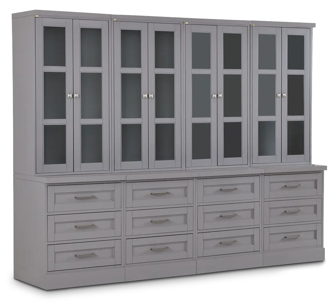 Newport Gray Drawer Bookcase Wall Newport Gray Drawer Bookcase Wall