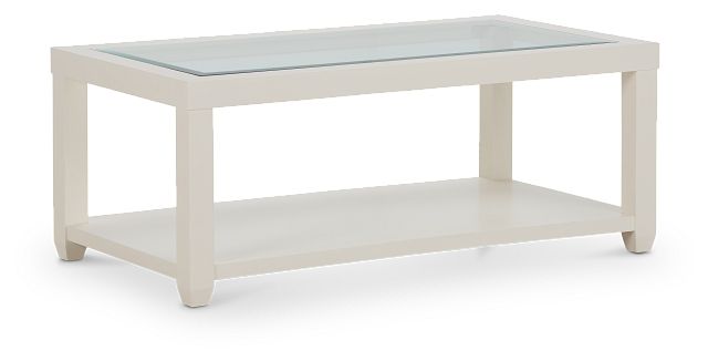 Hurley White Rectangular Coffee Table