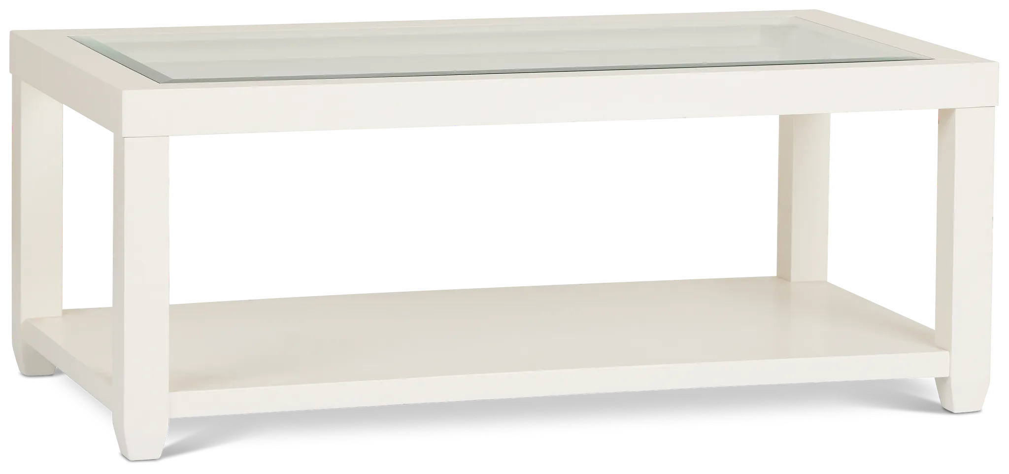Hurley White Rectangular Coffee Table