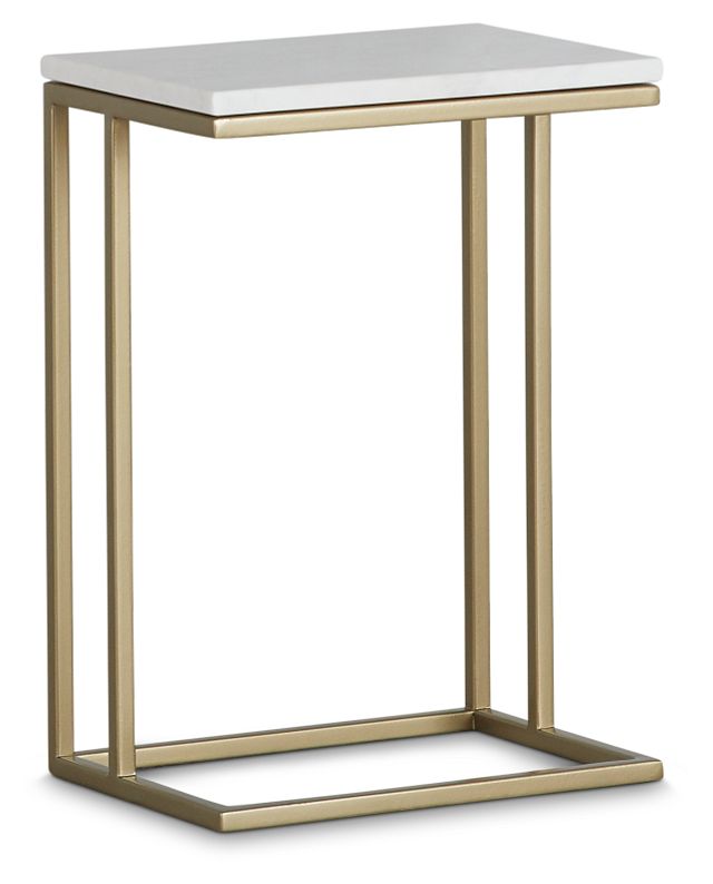 Lexis Gold Marble Chairside Table