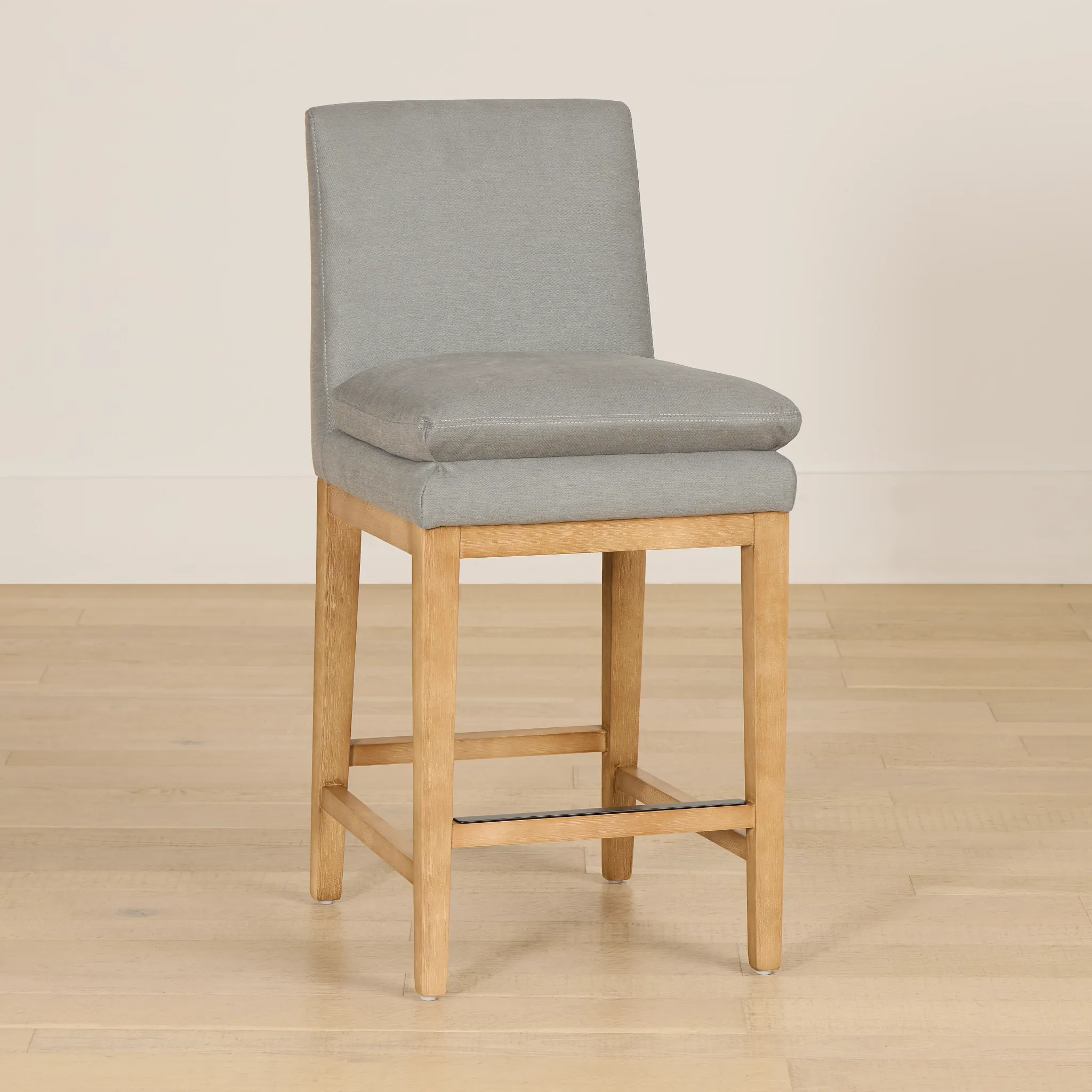 Nixon Gray 24" Upholstered Barstool