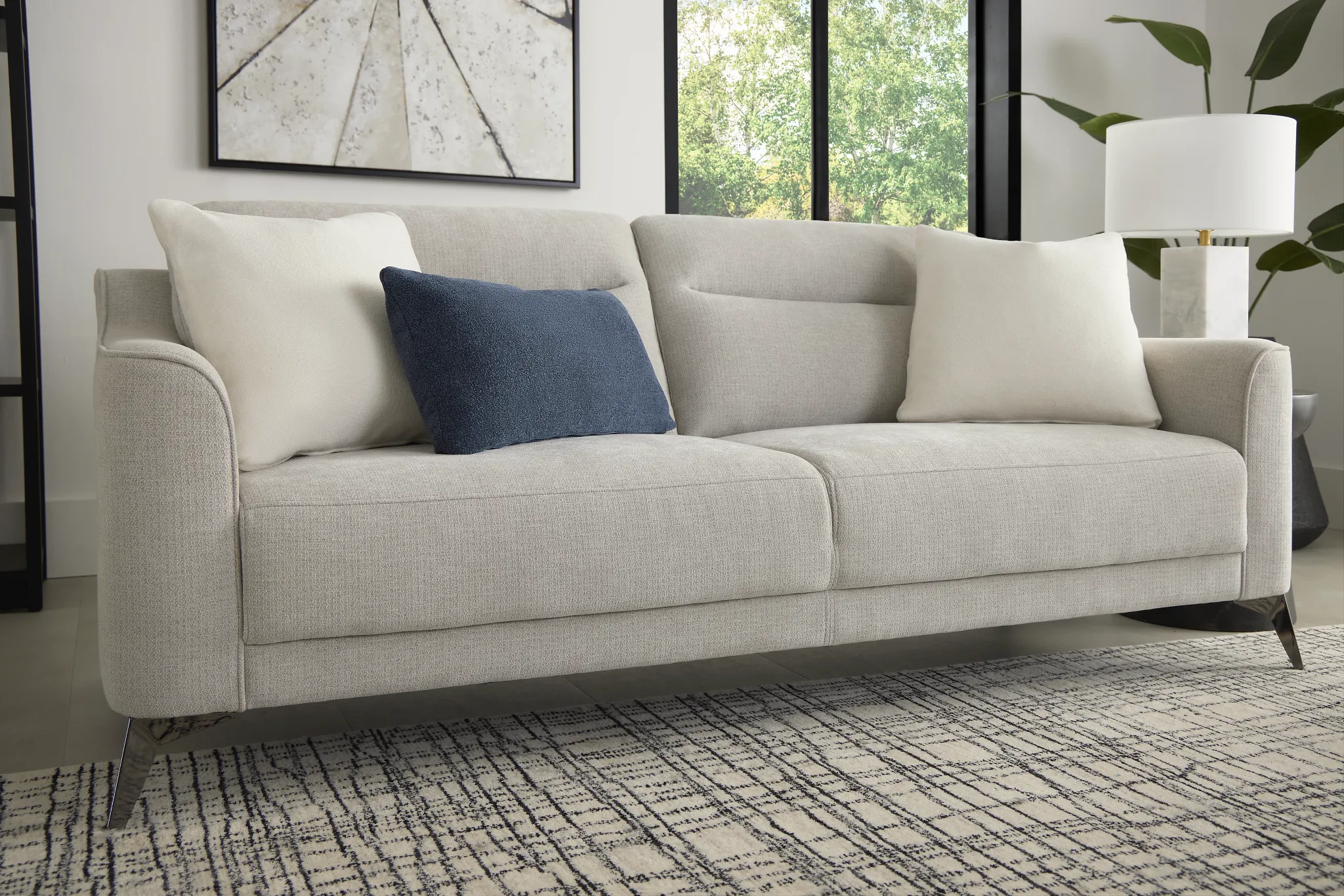 Talia Gray Fabric Sofa