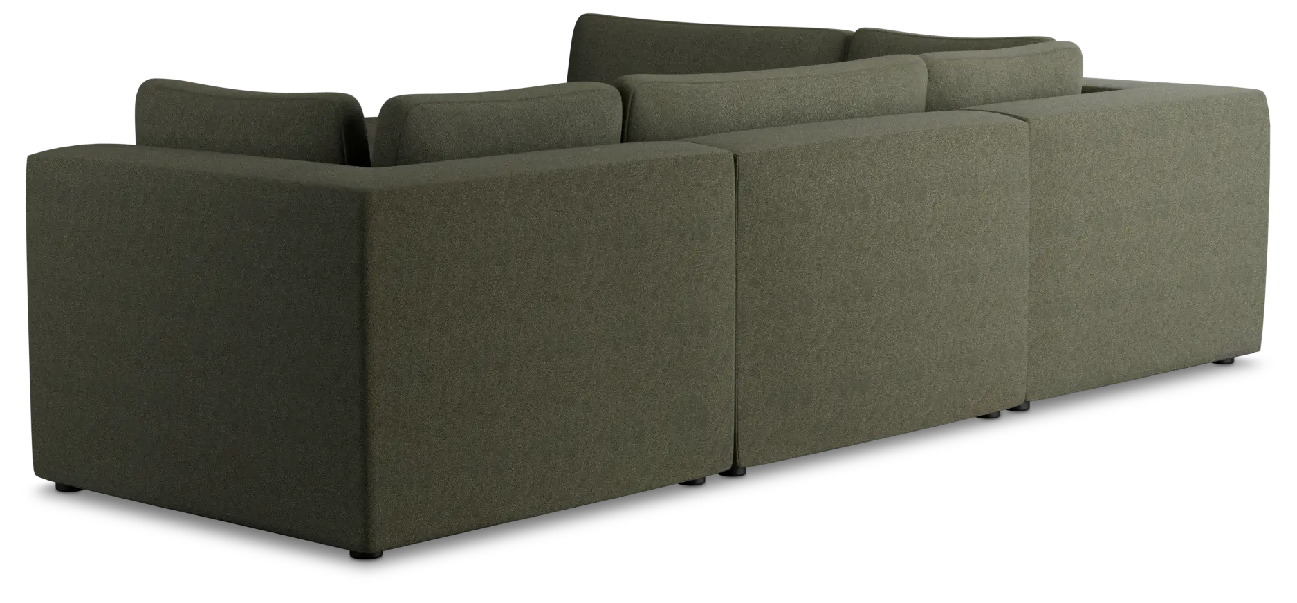 Destin Sutton Green Fabric 5pc Bumper Sectional Destin Sutton Green Fabric 5pc Bumper Sectional