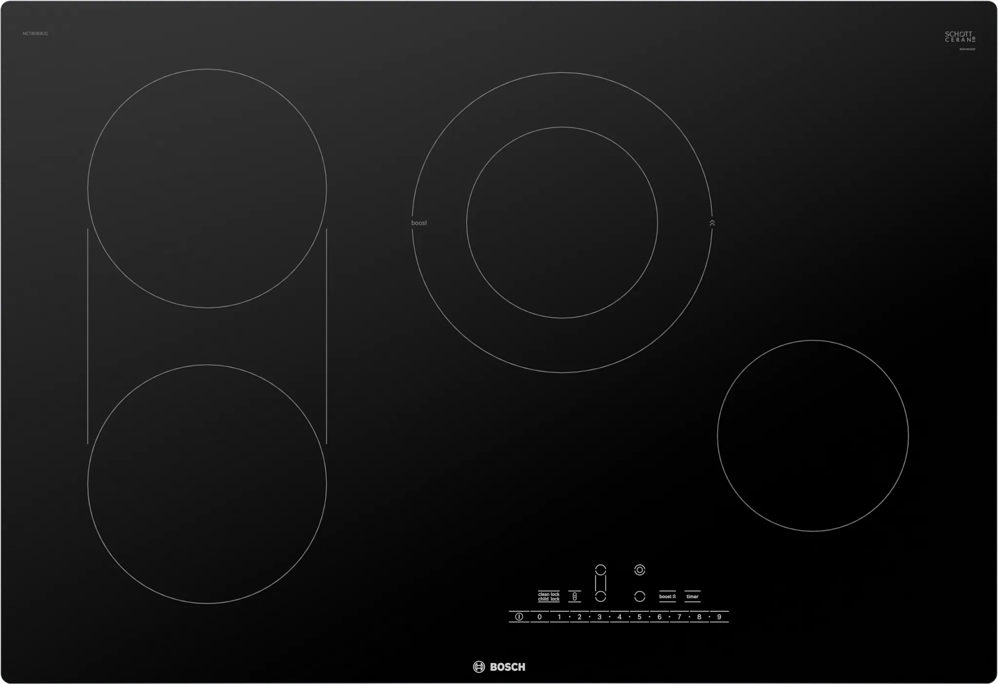 Bosch 800 Series Black 30" Electric Cook Top