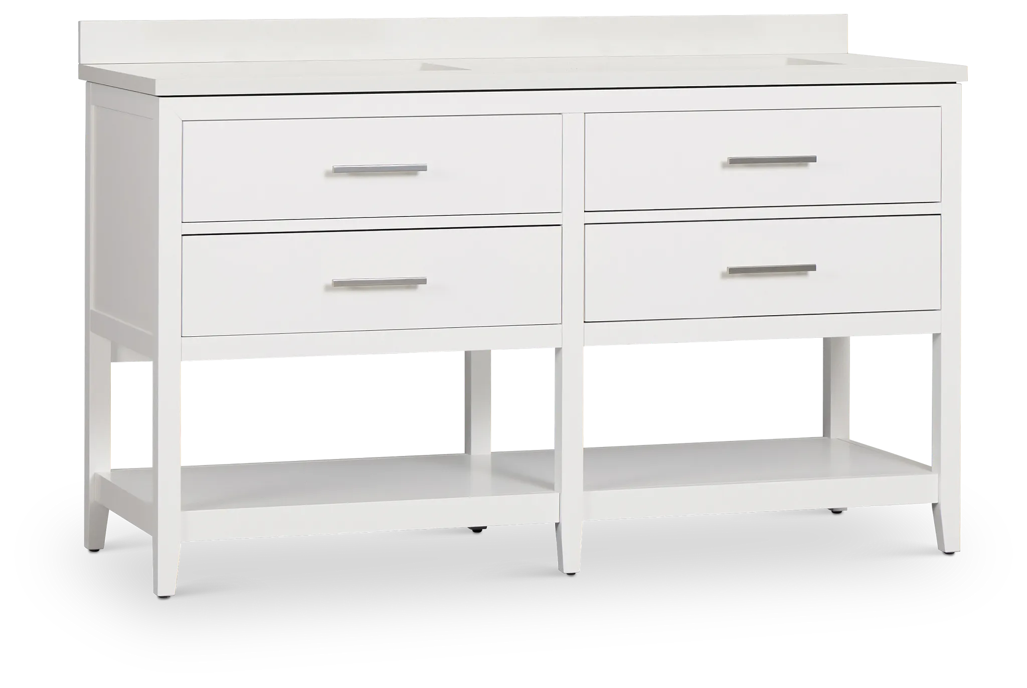 Alden White 60" Double Bathroom Vanity