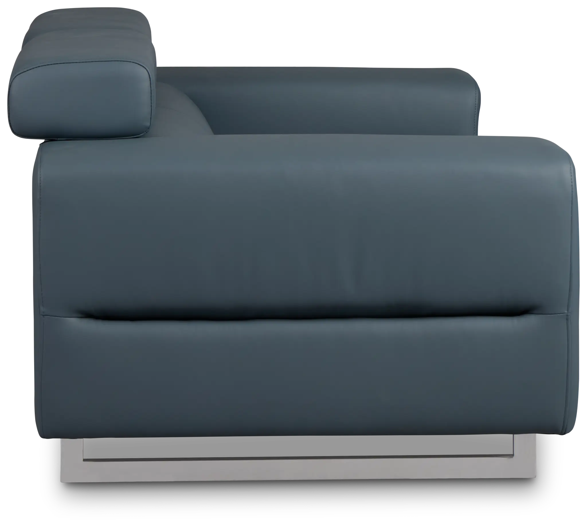 Drew Dark Blue Micro Loveseat Drew Dark Blue Micro Loveseat