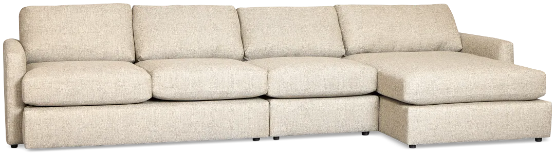 Maxwell Dark Gray Fabric Small Right Chaise Sectional